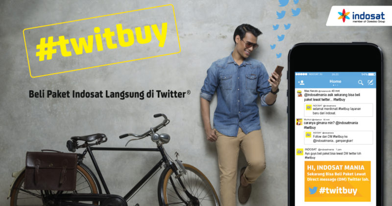 Gandeng Twitter, Indosat Kenalkan Layanan #TwitBuy