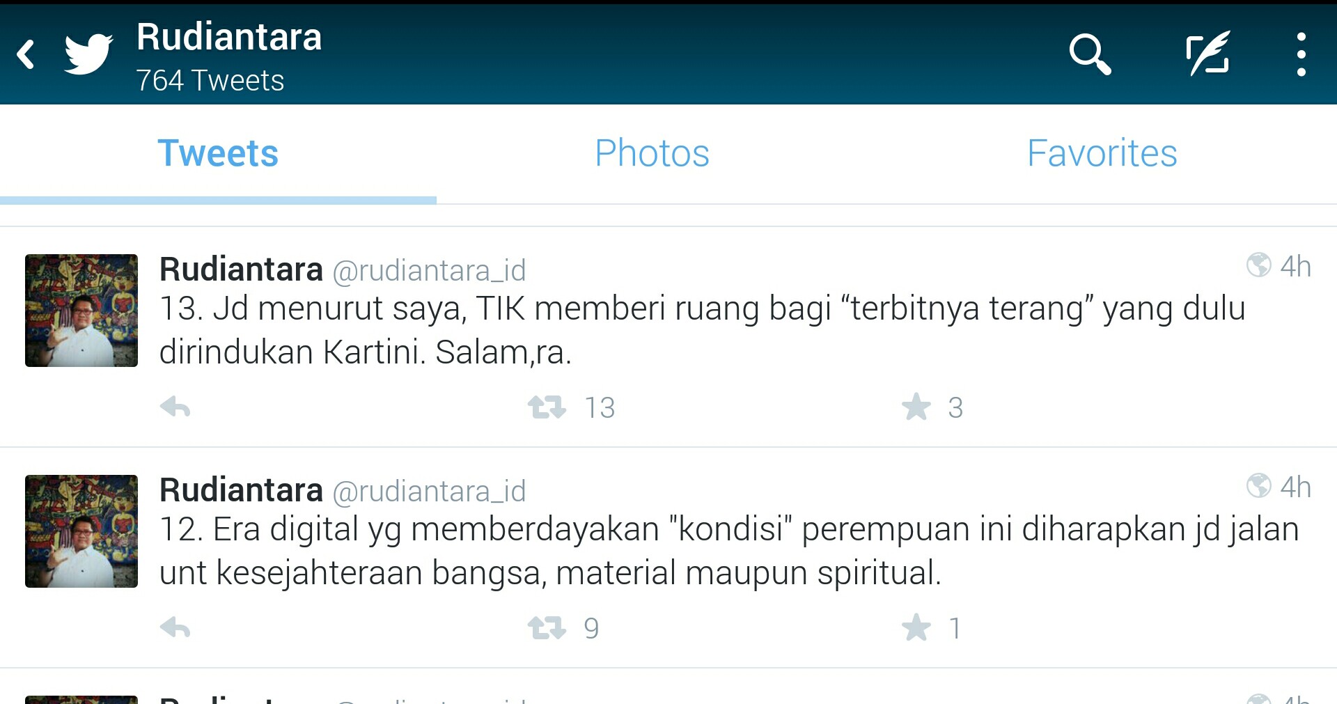 Kicauan Chief RA Peringati Hari Kartini
