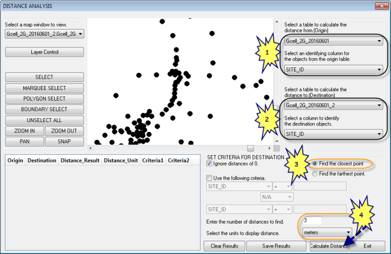 Cara Menghitung Site Distance dari MapInfo