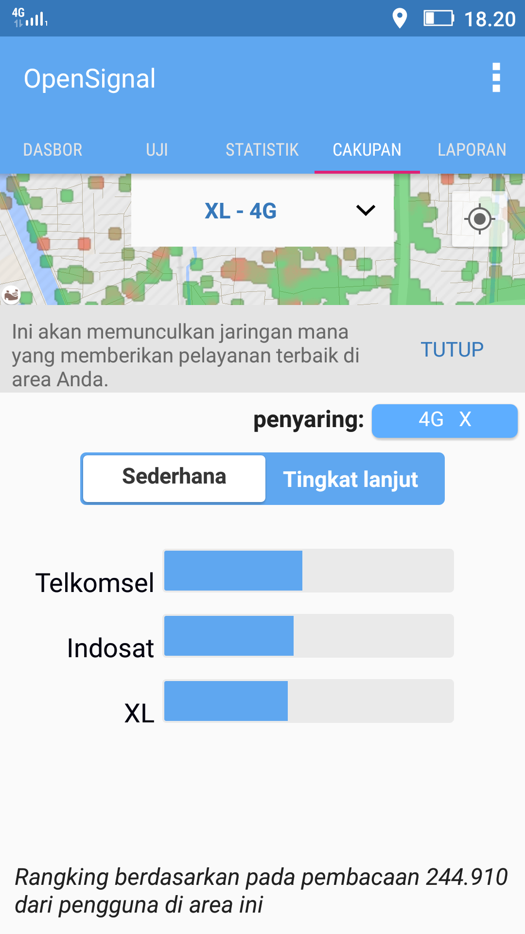 Network info lite