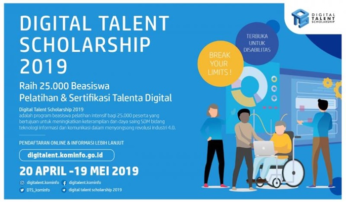 Kominfo Buka 25 Ribu Beasiswa Digital Talent Scholarship 2019