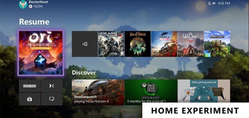 Microsoft Uji Desain Home Screen Baru untuk Xbox One