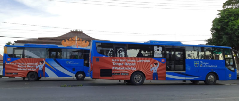 Naik Bus Trans Lampung Kini Bisa Bayar Pakai LinkAja