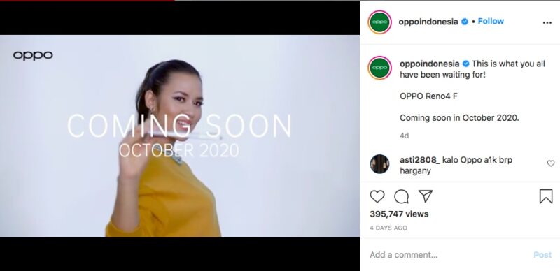 Sttt, Ini Bocoran Oppo Reno4 F Yang Bakal Hadir Oktober Nanti!