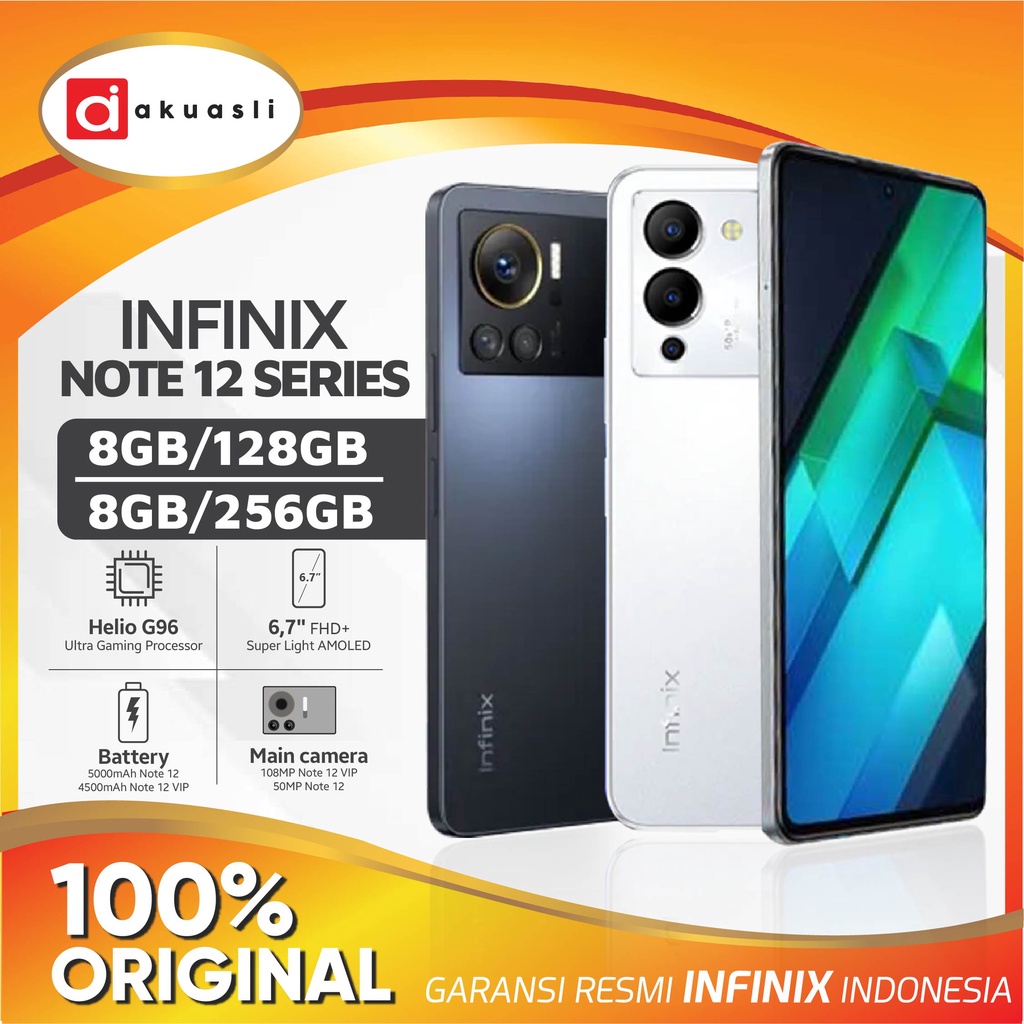 Infinix Note 12 VIP 8/128 8/256 RAM 8 ROM 128 256 GB 8GB 128GB 256GB HP Smartphone Android