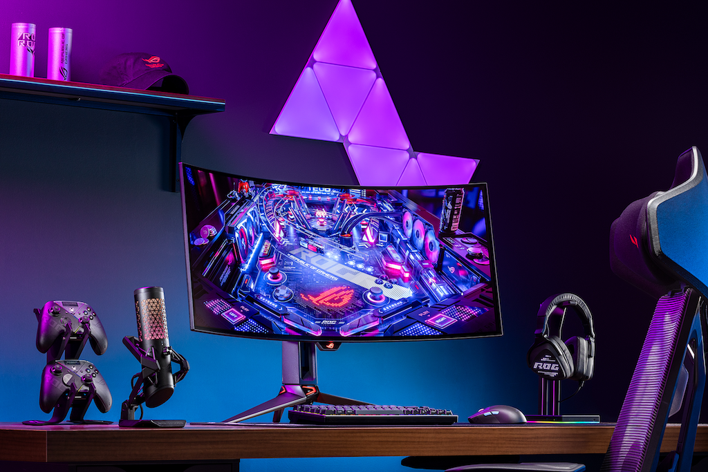 ASUS ROG Swift OLED PG34WCDM, Monitor Gaming Layar Cekung