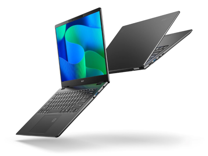 Acer TravelMate P6 14 AI, PC Copilot+ Ringkas Berbobot Di Bawah 1kg