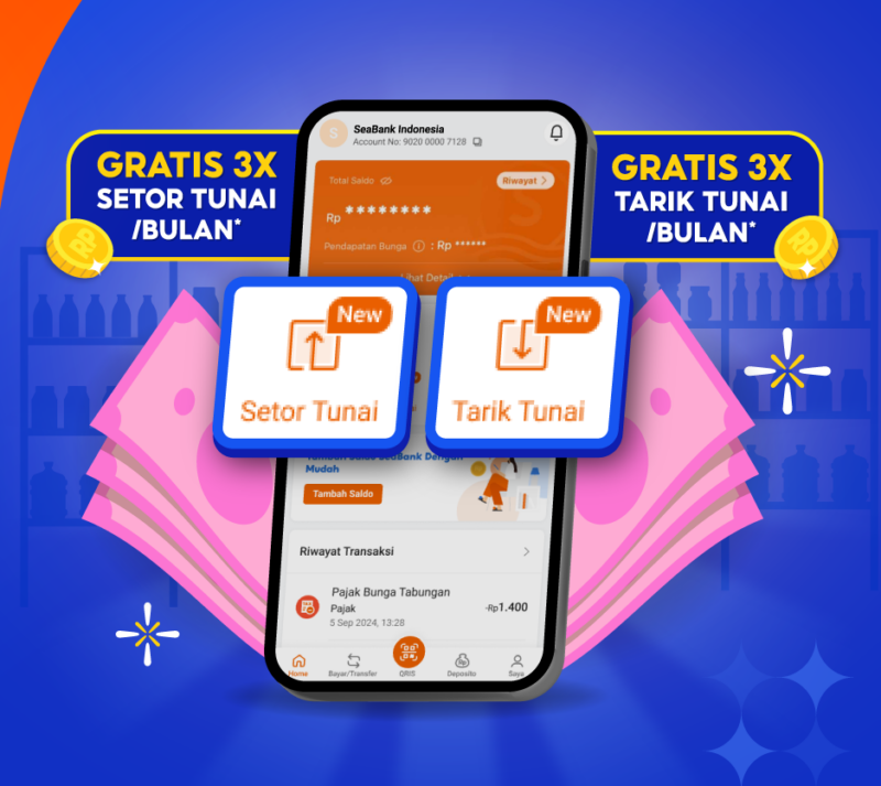 Kini Nasabah SeaBank Bisa Setor dan Tarik Tunai di Indomaret