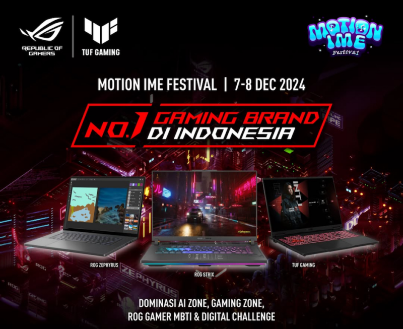 ASUS Republic of Gamers, Hadir di Motion Ime Festival 2024