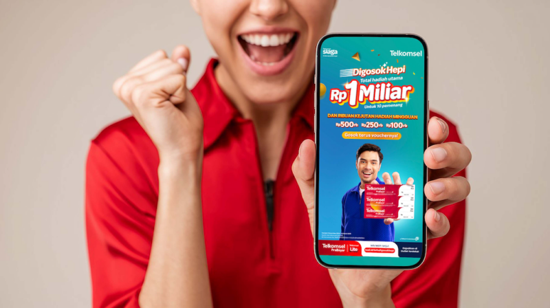 Telkomsel Bagikan THR Lebaran Miliaran Rupiah Lewat Program Digosok Hepi