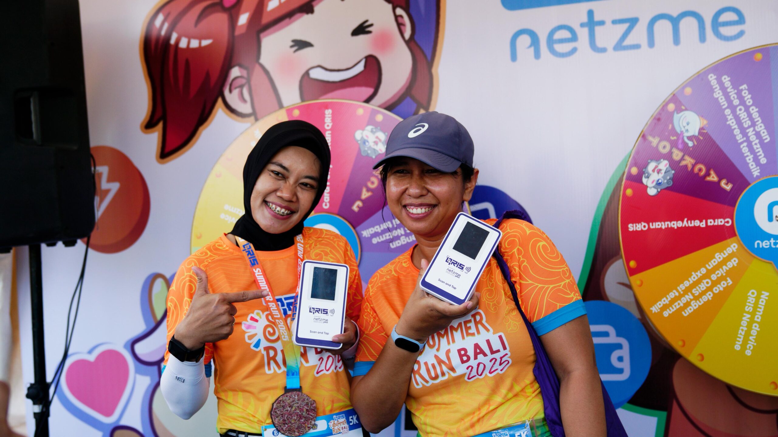 Content image for article: Netzme Dorong Transaksi Non-Tunai di QRIS Summer Run Bali 2025 dan Bazar DKI