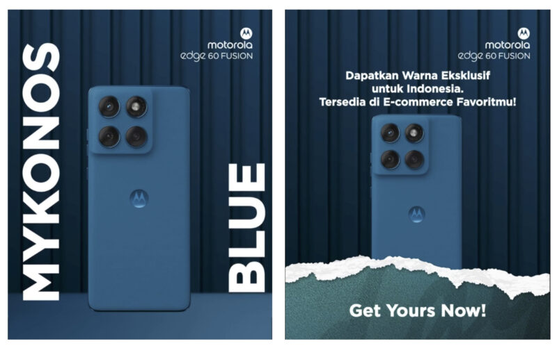 Motorola Edge 60 Fusion Hadir dalam Warna Biru Pantone® Mykonos