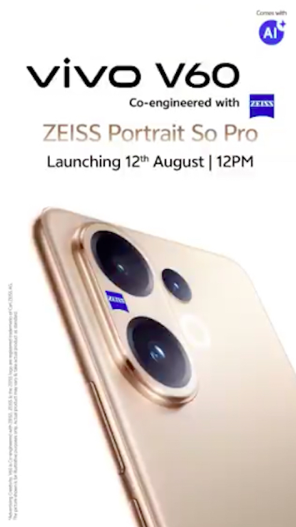 Content image for article: vivo V60 Akan Dirilis 12 Agustus dengan Snapdragon 7 Gen 4
