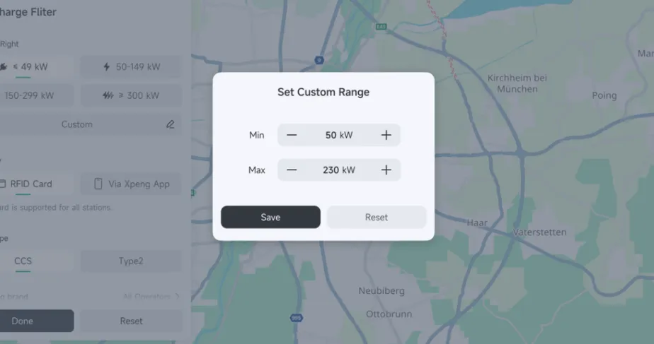 Tampilan dashboard XPENG dengan fitur Pet Mode yang aktif