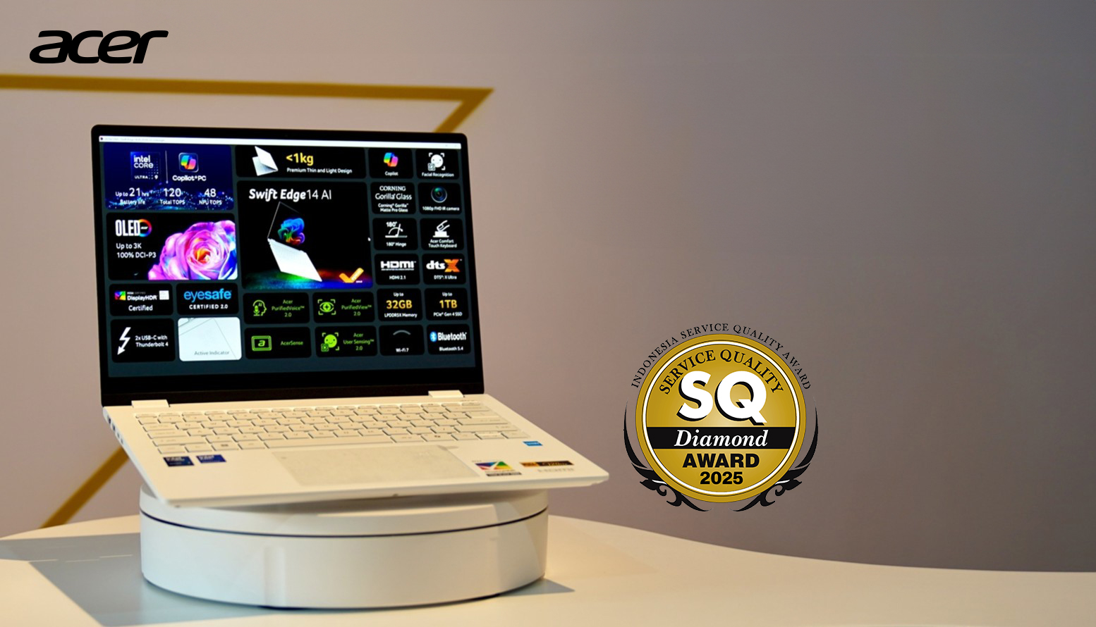 Content image for article: Acer Indonesia Raih Service Quality Award 2025 untuk Layanan After-Sales Laptop