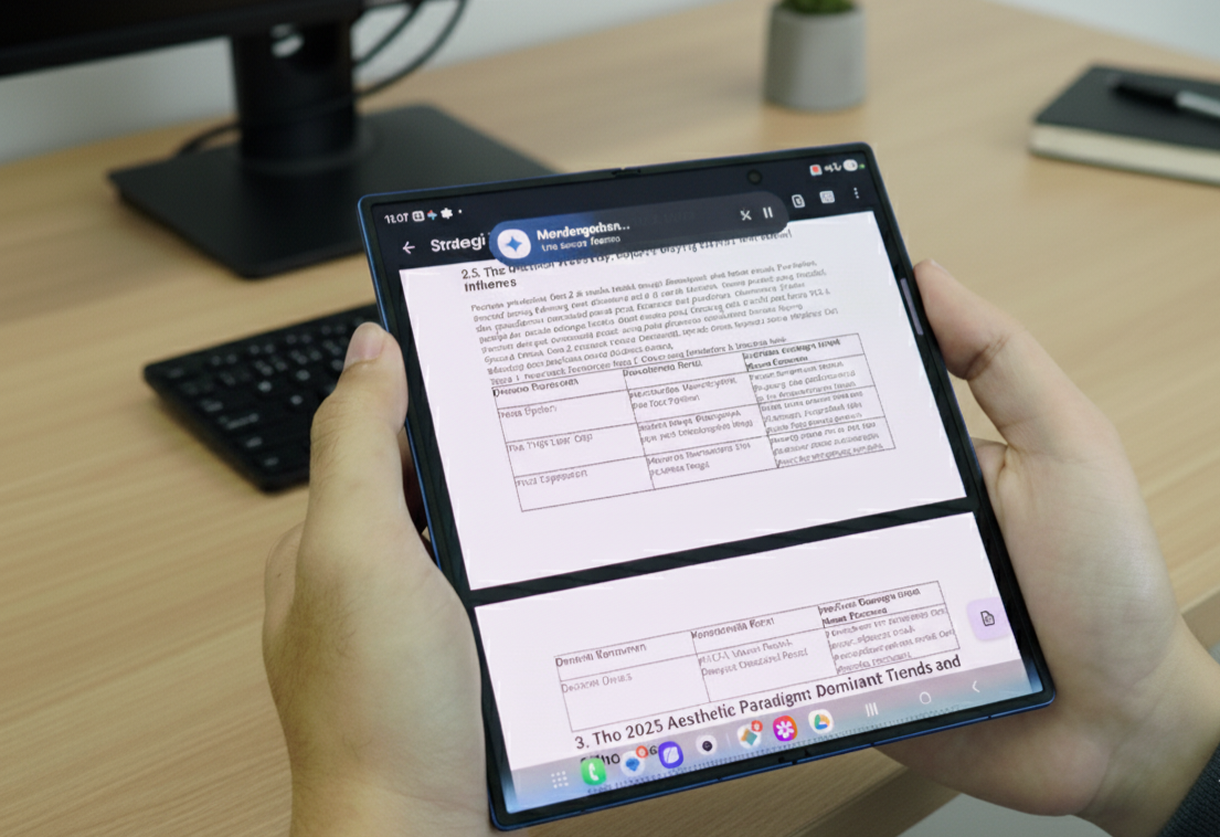 Content image for article: Galaxy Z Fold7 dengan Gemini AI Dongkrak Produktivitas Kerja
