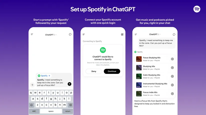 Content image for article: Spotify Hadir di ChatGPT, Beri Rekomendasi Musik dan Podcast