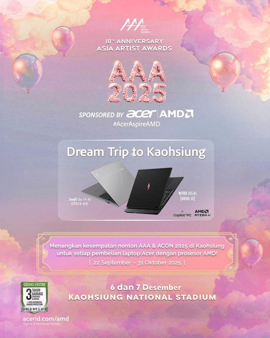 Content image for article: Acer Indonesia Beri Kesempatan Eksklusif Menonton Asia Artist Awards 2025