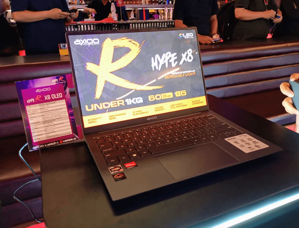 Axioo Hype R X8 OLED Resmi Meluncur, Laptop Tipis 1 Kg dengan AMD Ryzen
