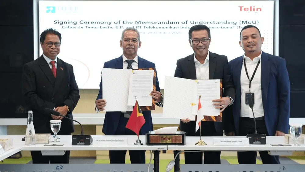Content image for article: Telin dan CTL Tandatangani MoU Perkuat Konektivitas Digital Timor-Leste