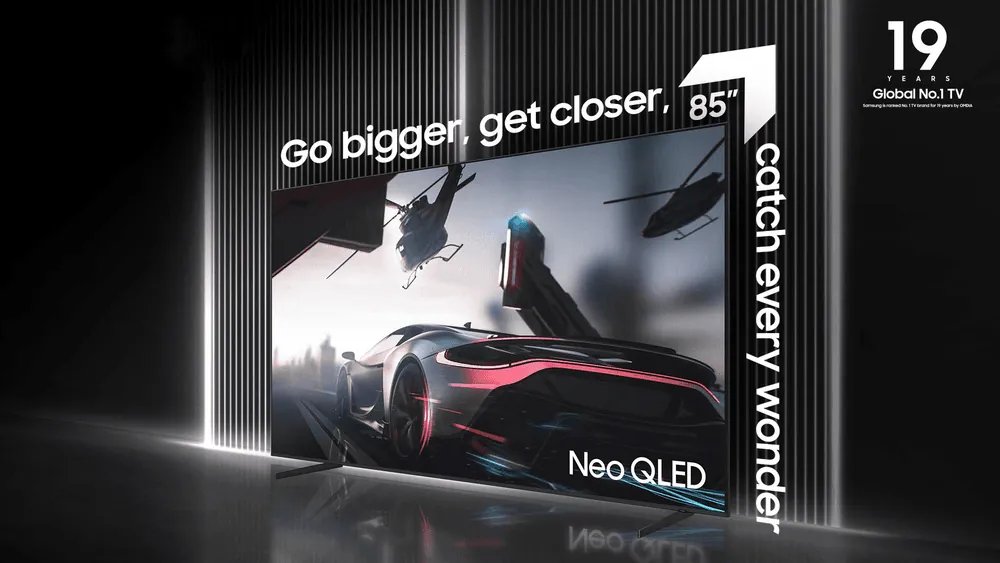 Content image for article: Samsung Hadirkan TV Layar Besar 75-115 Inci untuk Hiburan Lebih Imersif