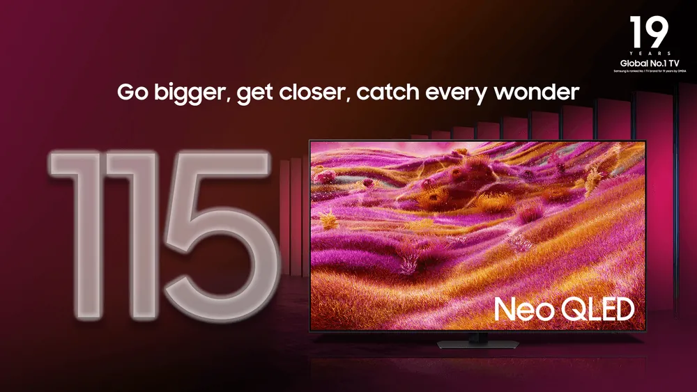 Content image for article: Samsung Hadirkan TV Layar Besar 75-115 Inci untuk Hiburan Lebih Imersif