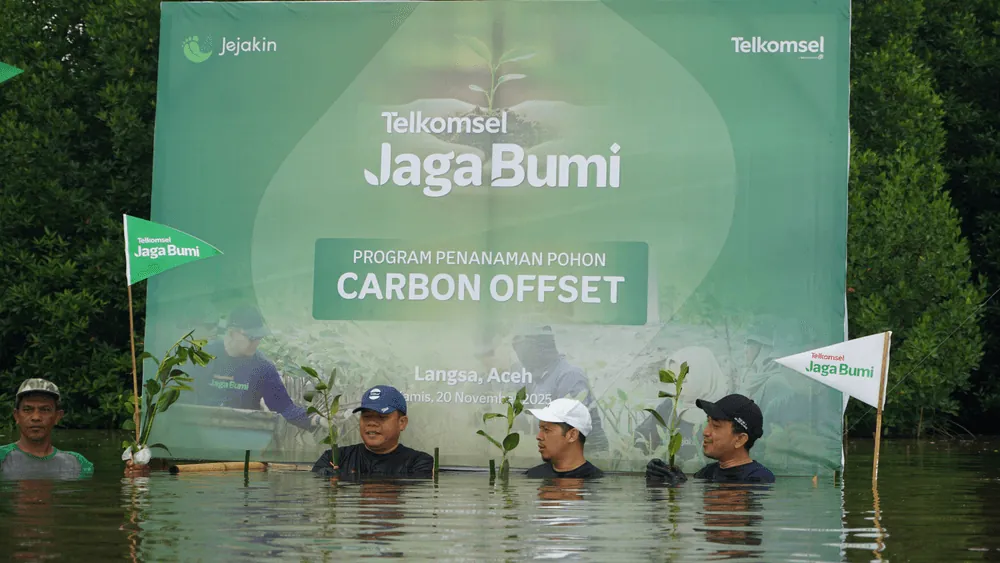 Content image for article: Telkomsel Jaga Bumi Carbon Offset Fase 3: 47 Ribu Pelanggan Tanam 12.731 Pohon