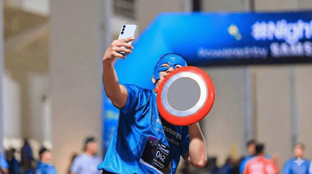 Content image for article: Samsung Gelar NightstaFEt, Lomba Lari Estafet Pakai Galaxy S25 FE Buat Konten
