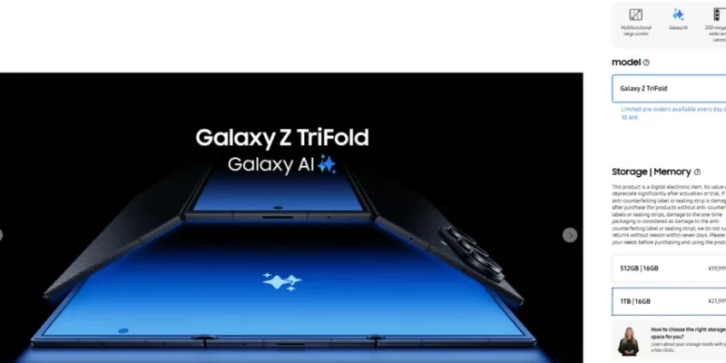 Samsung Galaxy Z TriFold, Sttt Harganya Mulai Rp 46 Jutaan