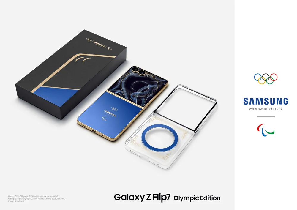 Content image for article: Samsung Galaxy Z Flip7 Olympic Edition Resmi Hadir untuk Milano Cortina 2026