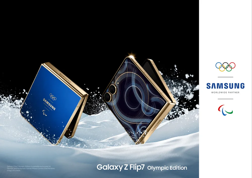 Content image for article: Samsung Galaxy Z Flip7 Olympic Edition Resmi Hadir untuk Milano Cortina 2026