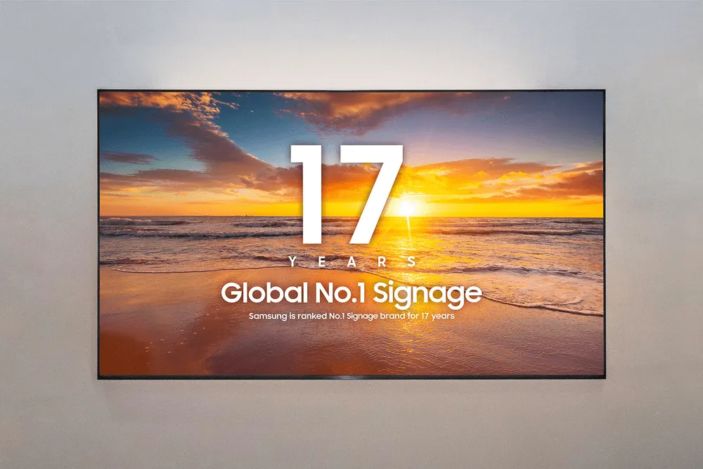 17 Tahun, Samsung Pertahankan Posisi No.1 Commercial Display Global