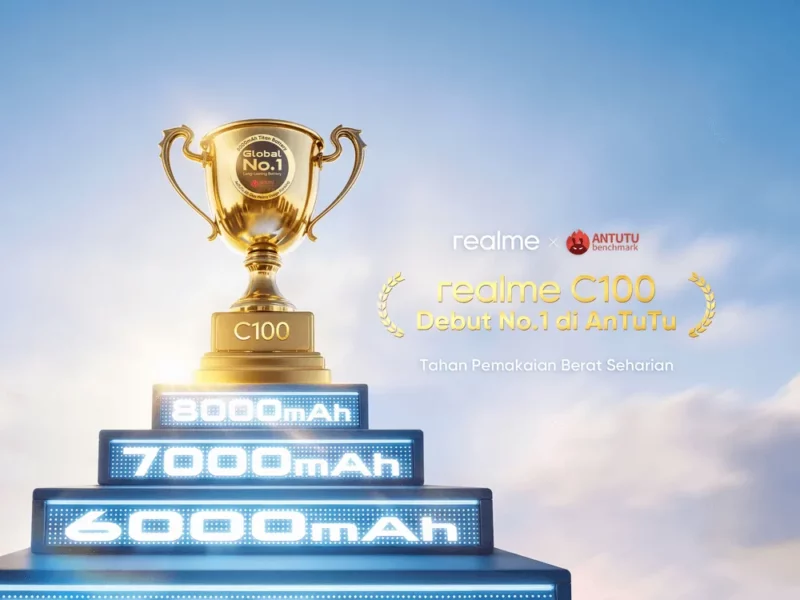 Content image for article: realme C100 Siap Rilis 7 Mei, Baterai 8000mAh Juara AnTuTu