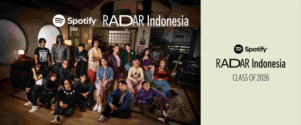 Content image for article: Spotify Umumkan 10 Artis RADAR Indonesia 2026, Soroti Gelombang Baru Musik Tanah Air