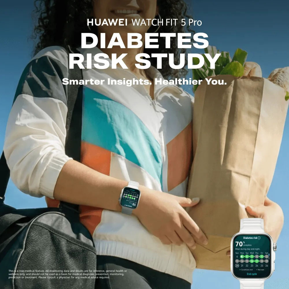 Content image for article: Huawei Resmi Rilis WATCH FIT 5 Series di Indonesia, Bawa Deteksi Diabetes Pertama