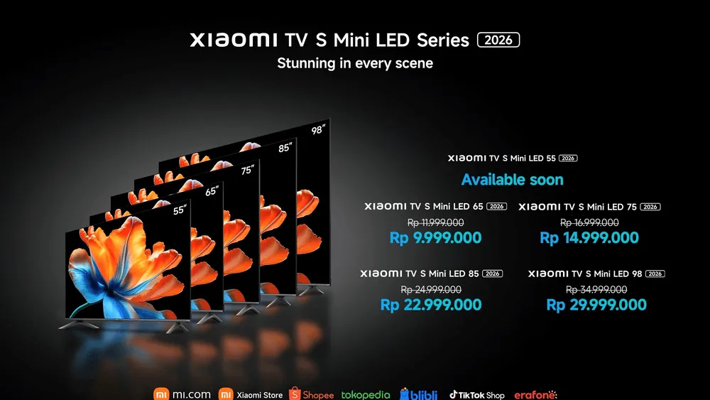 Content image for article: Xiaomi TV S Mini LED 2026 Resmi Meluncur, Bawa Teknologi Visual Premium