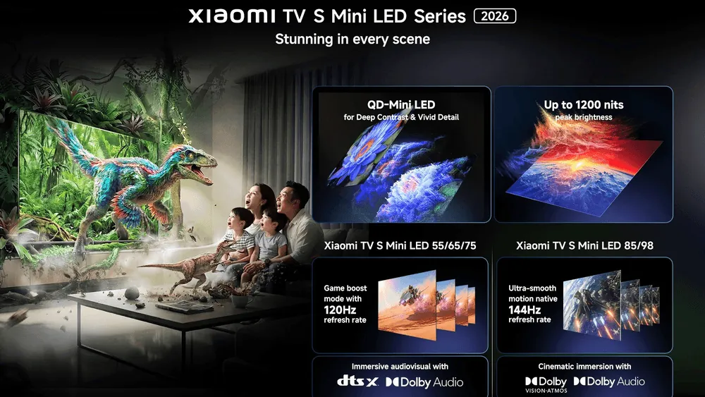 Content image for article: Xiaomi TV S Mini LED 2026 Resmi Meluncur, Bawa Teknologi Visual Premium