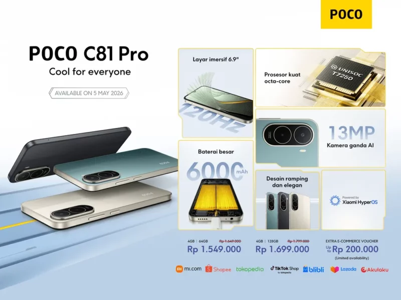 Content image for article: POCO C81 Pro Resmi di Indonesia, Harga Mulai Rp1,5 Juta