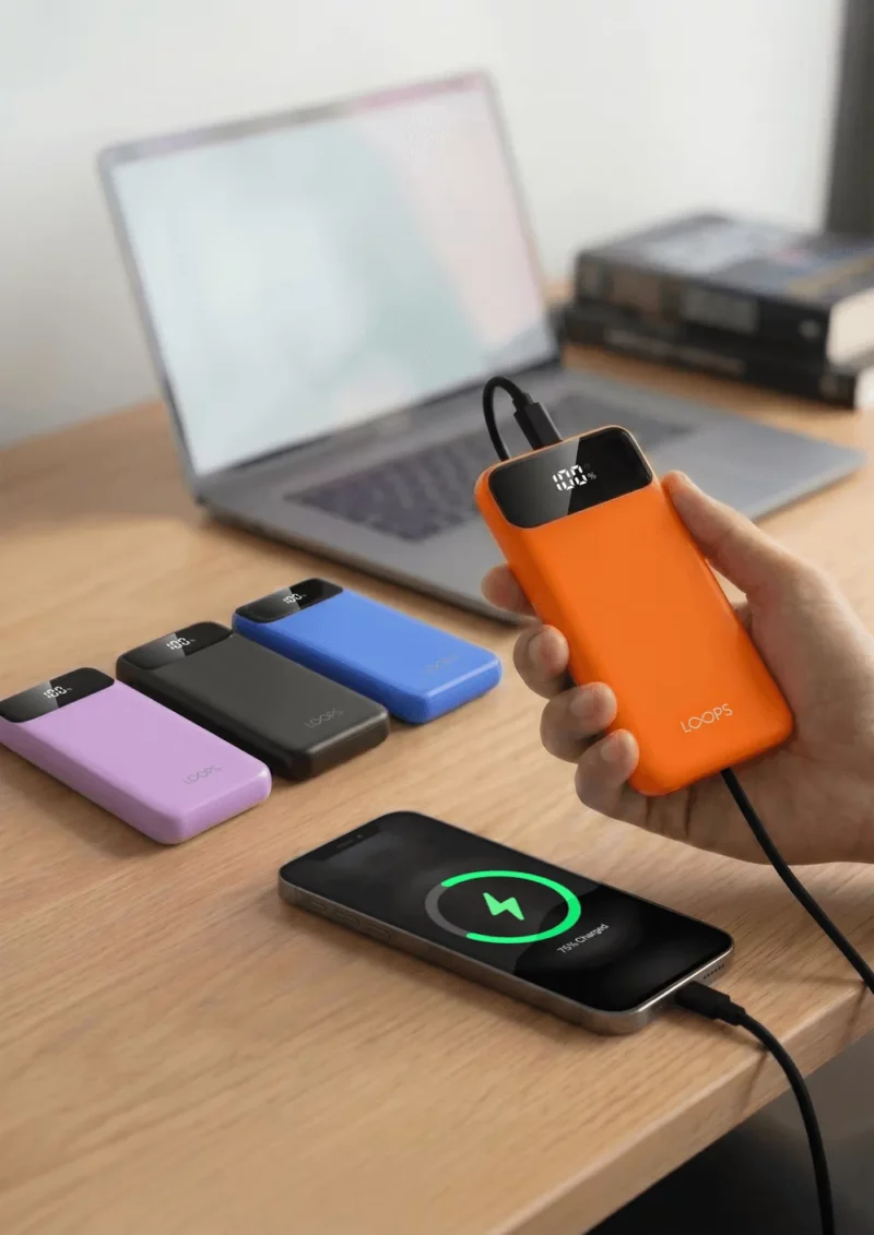 LOOPS Powerbank Lumi 10.000 mAh, Stylish dan Fast Charging